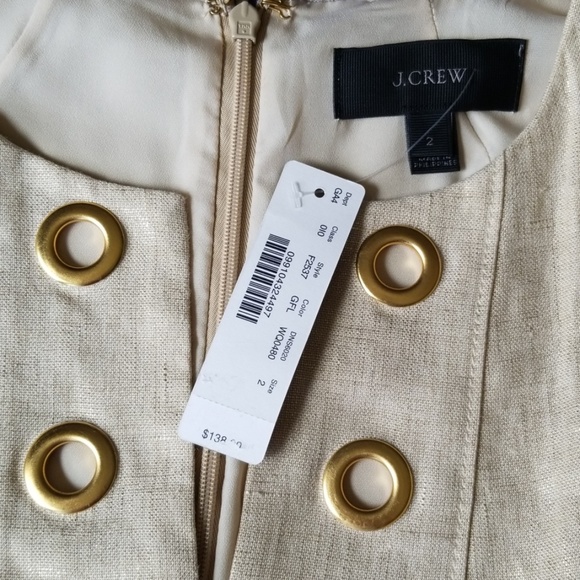 J. Crew gold linen shift dress - Picture 4 of 8